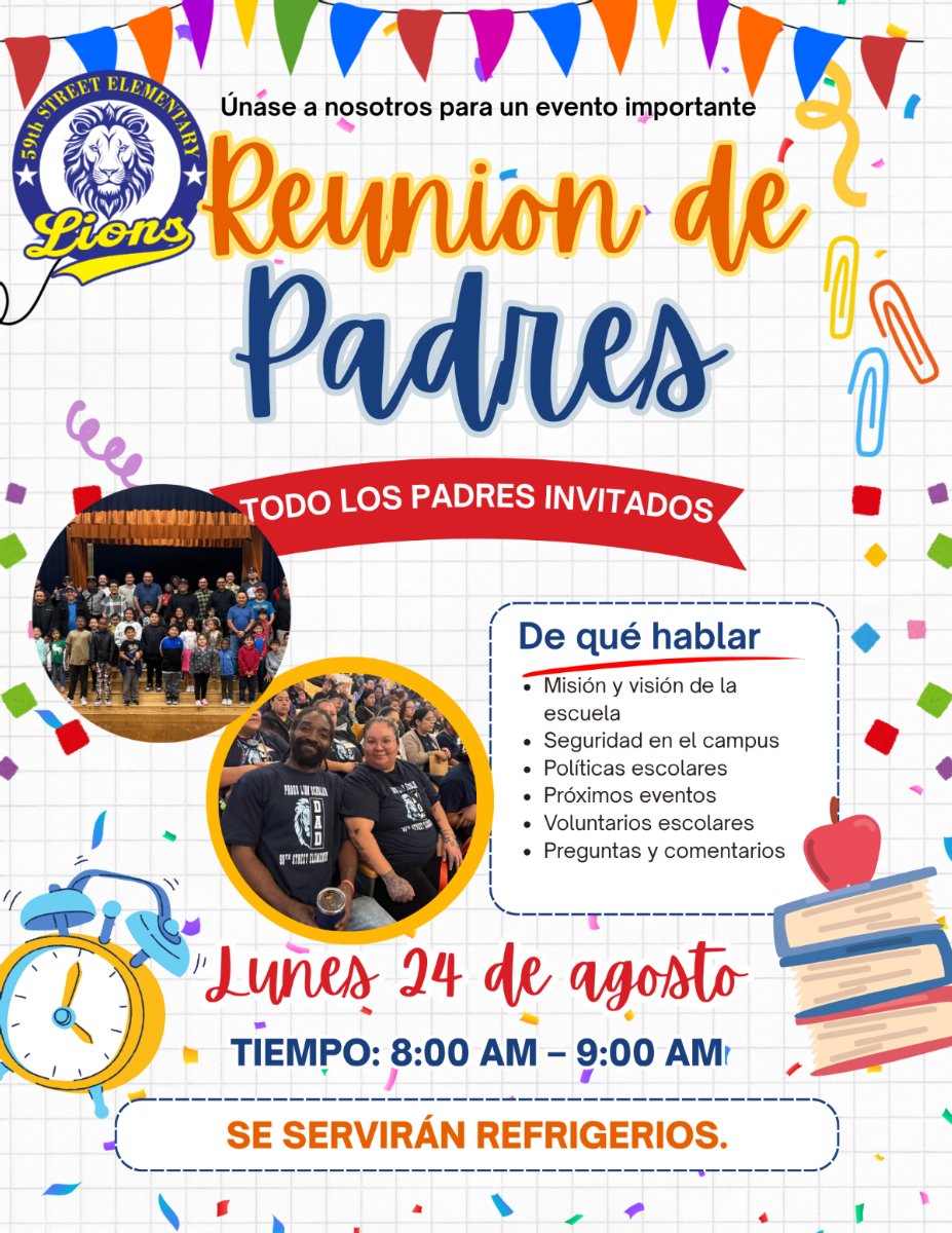Spanish Parent Meeting Flyer
